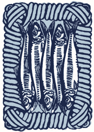 Fish linocut